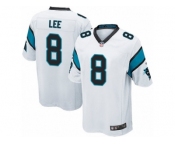 Men's Nike Carolina Panthers #8 Andy Lee Game White NFL Jersey