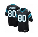 Men's Nike Carolina Panthers #80 Scott Simonson Game Black Team Color NFL Jerse