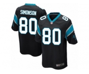 Men's Nike Carolina Panthers #80 Scott Simonson Game Black Team Color NFL Jerse