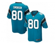 Men's Nike Carolina Panthers #80 Scott Simonson Game Blue Alternate NFL Jersey