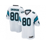 Men's Nike Carolina Panthers #80 Scott Simonson Game White NFL Jersey