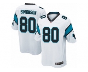 Men's Nike Carolina Panthers #80 Scott Simonson Game White NFL Jersey