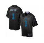 Nike Carolina Panthers #1 Cam Newton Black Men's NFL Pro Line Black Reverse Fashion Game Jersey