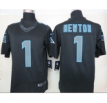 nike nfl jerseys carolina panthers #1 newton black[nike impact limited]