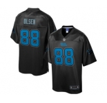 nike nfl jerseys carolina panthers #88 olsen black reverse fashion[game]