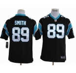 nike nfl jerseys carolina panthers #89 steve smith black[game]