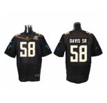 2016 Pro Bowl Nike Carolina Panthers #58 Thomas Davis Sr Black Jersey(Elite)