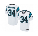 Men's Nike Carolina Panthers #34 Cameron Artis-Payne Elite White NFL Jersey