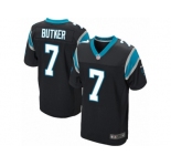 Men's Nike Carolina Panthers #7 Harrison Butker Elite Black Team Color NFL Jersey