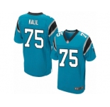 Men's Nike Carolina Panthers #75 Matt Kalil Elite Blue Alternate NFL Jersey