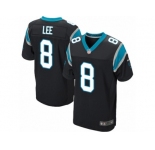 Men's Nike Carolina Panthers #8 Andy Lee Elite Black Team Color NFL Jersey