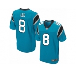 Men's Nike Carolina Panthers #8 Andy Lee Elite Blue Alternate NFL Jersey