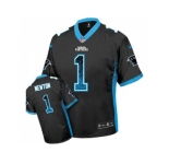 Nike Carolina Panthers #1 Cam Newton Black Team Color Men''s Stitched NFL Elite Drift Fashion Jersey
