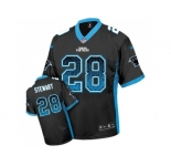 Nike Carolina Panthers #28 Jonathan Stewart Black Team Color Men''s Stitched NFL Elite Drift Fashion Jersey