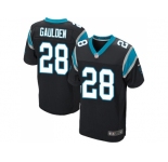 Nike Carolina Panthers #28 Rashaan Gaulden Black Team Color Men Stitched NFL Elite Jersey