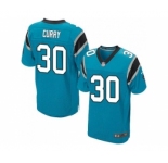 Nike Carolina Panthers #30 Stephen Curry Blue Alternate Men Stitched NFL Elite Jersey