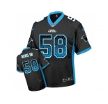 Nike Carolina Panthers #58 Thomas Davis Sr Black Team Color Men''s Stitched NFL Elite Drift Fashion Jersey