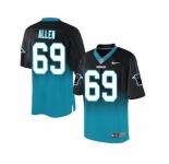 Nike Carolina Panthers #69 Jared Allen BlackBlue Men's Stitched NFL Elite Fadeaway Fashion Jersey