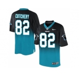 Nike Carolina Panthers #82 Jerricho Cotchery BlackBlue Men's Stitched NFL Elite Fadeaway Fashion Jersey