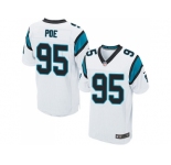 Nike Carolina Panthers #95 Dontari Poe White Men Stitched NFL Elite Jersey