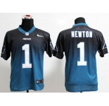 nike nfl jerseys carolina panthers #1 newton black-blue[Elite drift fashion][second version]