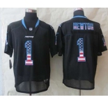 nike nfl jerseys carolina panthers #1 newton black[Elite USA flag fashion]
