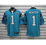 nike nfl jerseys carolina panthers #1 newton blue[Elite 50th Patch]