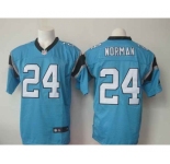 nike nfl jerseys carolina panthers #24 norman blue[Elite]