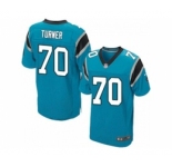 nike nfl jerseys carolina panthers #70 trai turner blue[Elite]