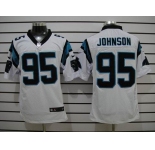 nike nfl jerseys carolina panthers #95 johnson white[Elite]