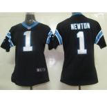 Nike women nfl jerseys Carolina Panthers #1 newton black[nike]