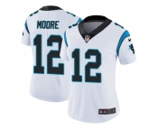 Women Nike Carolina Panthers #12 DJ Moore White Stitched NFL Vapor Untouchable Limited Jersey