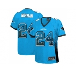 Women Nike Carolina Panthers #24 Josh Norman Blue JerseyS(Drift Fashion)