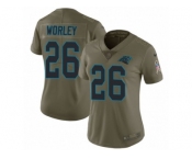Women Nike Carolina Panthers #26 Daryl Worley Limited Olive 2017 Salute to Service NFL Jersey