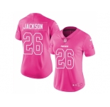 Women Nike Carolina Panthers #26 Donte Jackson Pink Stitched NFL Limited Rush Fashion Jersey