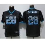 Women Nike Carolina Panthers #28 Jonathan Stewart Drift Fashion Black Jerseys