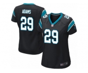 Women Nike Carolina Panthers #29 Mike Adams Game Black Team Color NFL Jersey