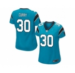 Women Nike Carolina Panthers #30 Stephen Curry Blue Alternate Stitched NFL Jersey