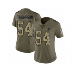 Women Nike Carolina Panthers #54 Shaq Thompson Limited Olive Camo 2017 Salute to Service NFL Jersey