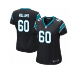 Women Nike Carolina Panthers #60 Daryl Williams Game Black Team Color NFL Jersey