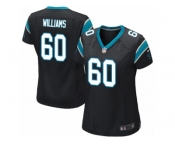 Women Nike Carolina Panthers #60 Daryl Williams Game Black Team Color NFL Jersey