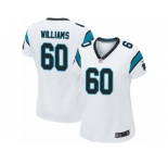 Women Nike Carolina Panthers #60 Daryl Williams Game White NFL Jersey