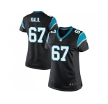 Women Nike Carolina Panthers #67 Ryan Kalil Black Team Color Stitched black Jersey