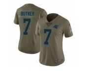 Women Nike Carolina Panthers #7 Harrison Butker Limited Olive 2017 Salute to Service NFL Jersey