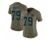 Women Nike Carolina Panthers #79 Chris Scott Limited Olive 2017 Salute to Service NFL Jersey