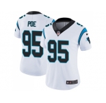 Women Nike Carolina Panthers #95 Dontari Poe White Stitched NFL Vapor Untouchable Limited Jersey