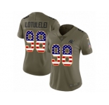 Women Nike Carolina Panthers #98 Star Lotulelei Limited Olive USA Flag 2017 Salute to Service NFL Jersey
