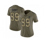 Women Nike Carolina Panthers #99 Kawann Short Limited Olive Camo 2017 Salute to Service NFL Jersey