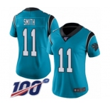 Women's Carolina Panthers #11 Torrey Smith Blue Alternate Vapor Untouchable Limited Player 100th Season Football Jersey