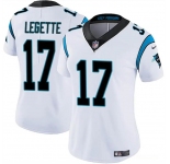 Women's Carolina Panthers #17 Xavier Legette White 2024 Draft Vapor Football Stitched Jersey